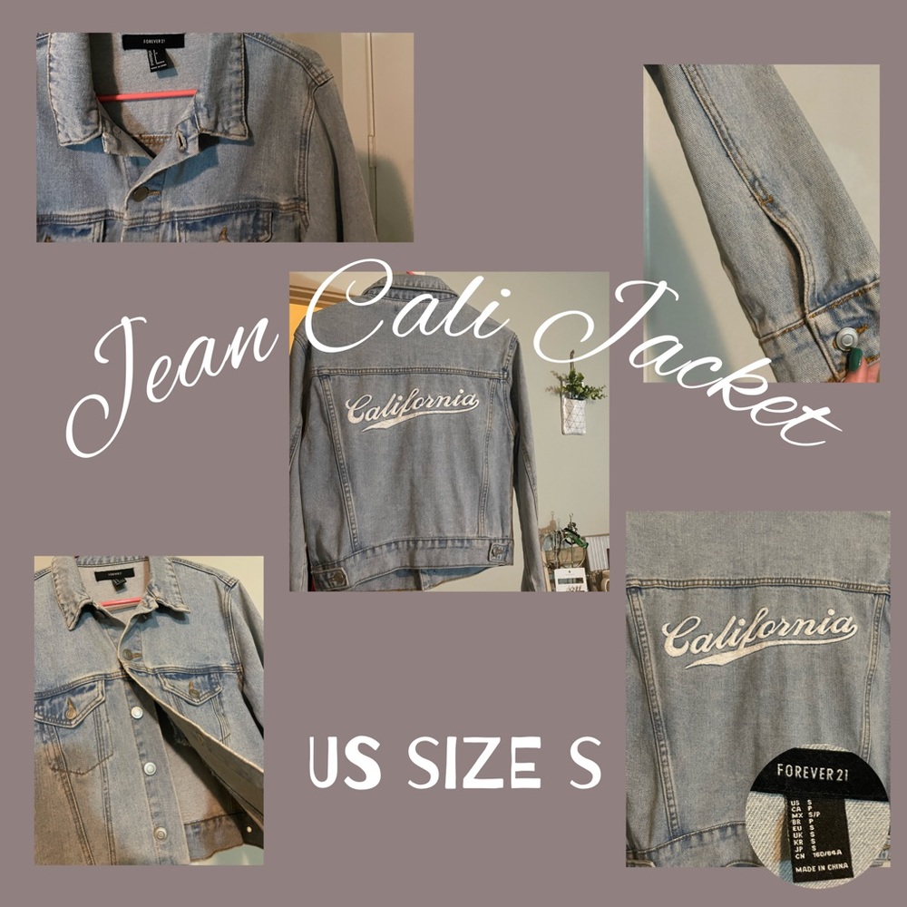 Winter coat Forever 21 embroidered Jean jacket button down